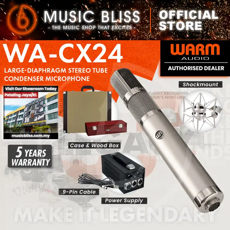 Warm Audio WA-CX24 Large Diaphragm Stereo Tube Condenser Microphones Order Now