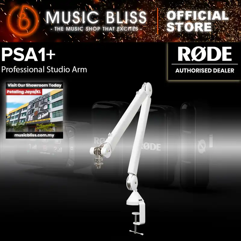Rode PSA1+ Desk-mounted Broadcast Microphone Boom Arm - White Direct From Manufacturer
