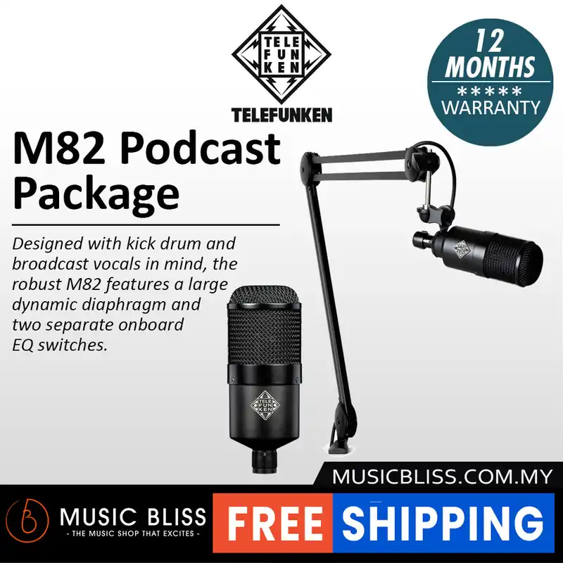 Telefunken M82 Broadcast Package Cardioid Dynamic Microphone Mega Sale