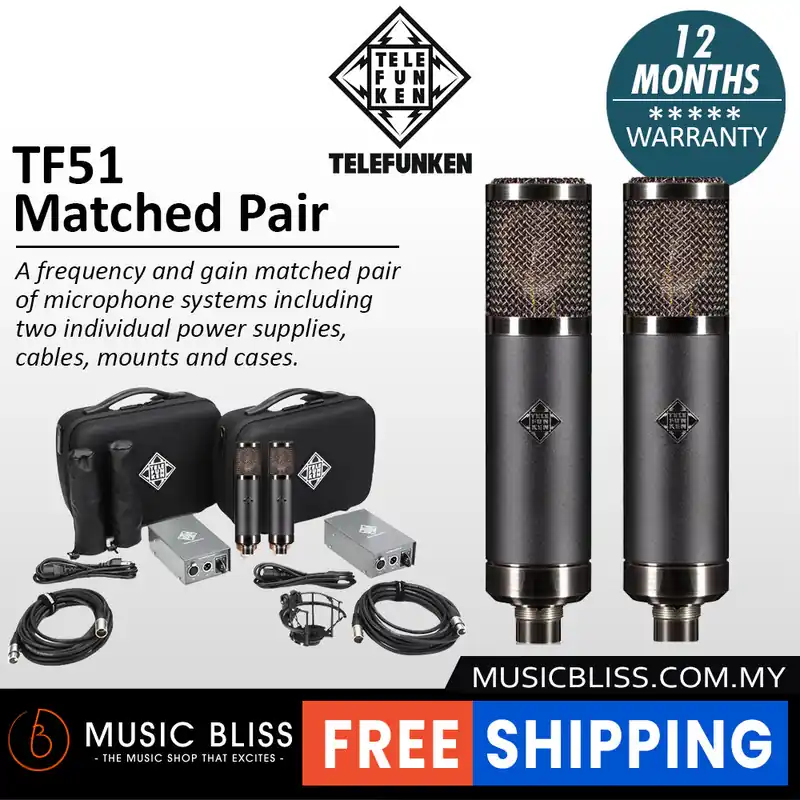 Telefunken TF51 Matched Pair Large-diaphragm Tube Condenser Microphone Limited Offer