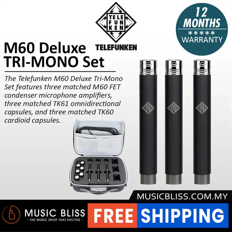 Telefunken M60 Deluxe TRI-MONO Set Microphones with with Three Cardioid and Three Omni Capsules Instant Buy