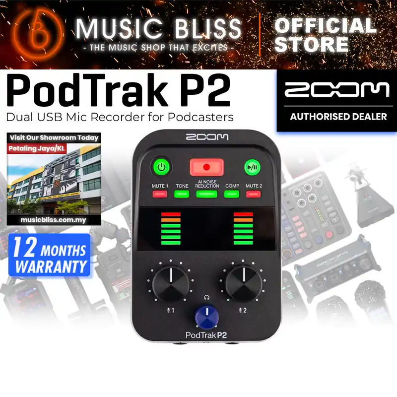 Zoom PodTrak P2 Dual USB Mic Recorder for Podcasters Best Choice