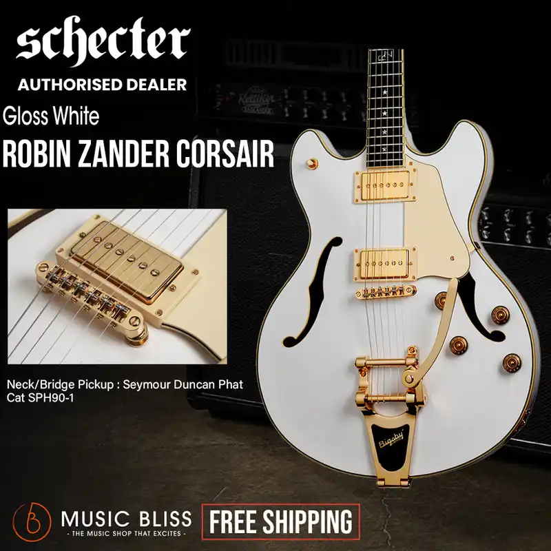 Schecter Robin Zander Corsair Electric Guitar - Gloss White Cheap