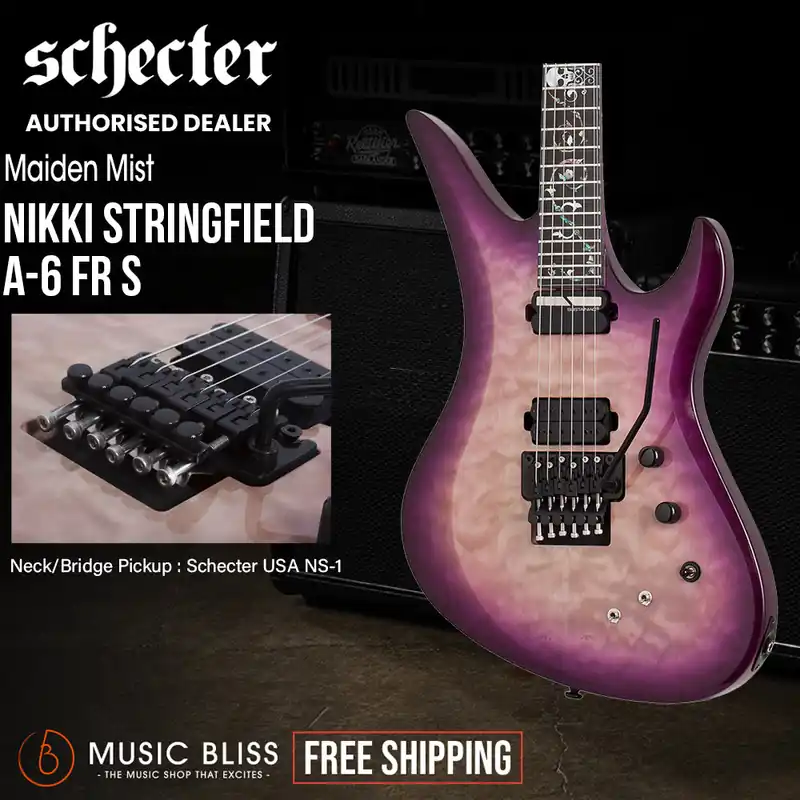 Time-Limited Schecter Nikki Stringfield A-6 FR S Electric Guitar - Maiden Mist