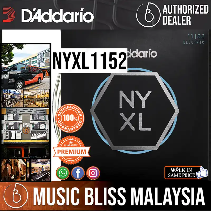 Exclusive Offer D'Addario NYXL1152 Nickel Wound Electric Strings -.011-.052 Medium Top/Heavy Bottom