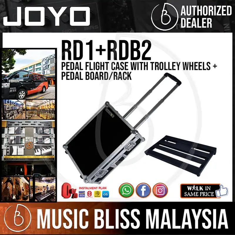 Joyo RD2+RDB2 Pedal Flight Case with Trolley Wheels + Pedal Board/Rack Markdown