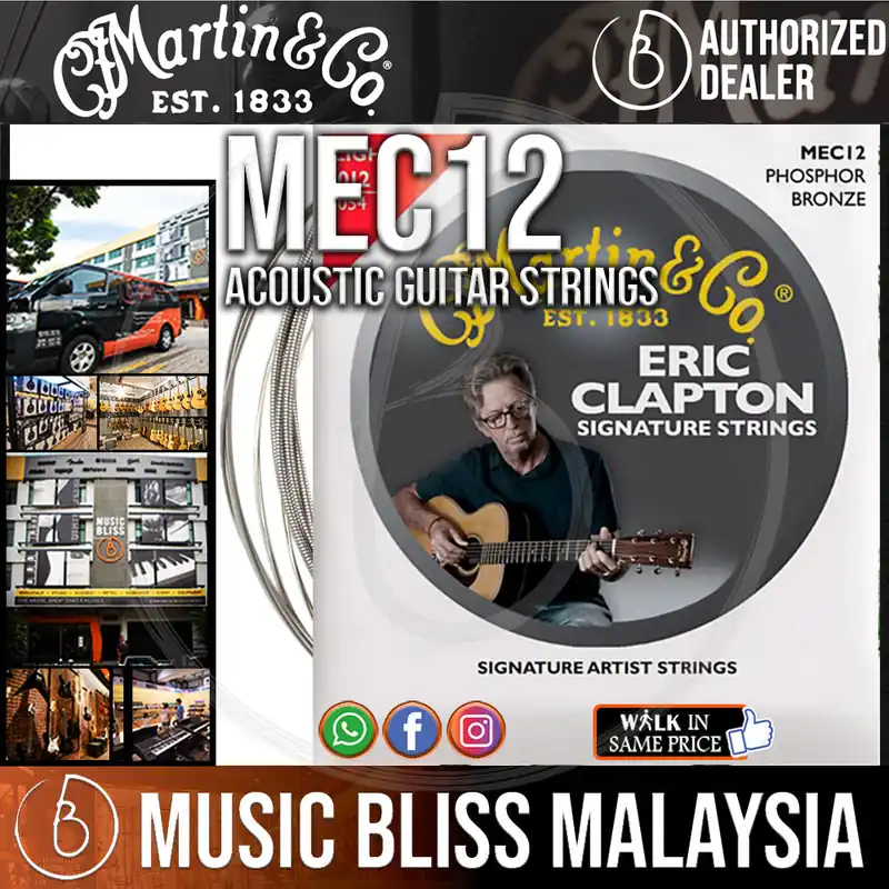 Reduced Price Martin MEC12 Clapton's Choice Phosphor Bronze Light Acoustic Strings
