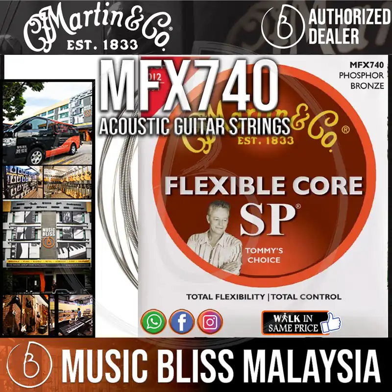 Martin MFX740 Flexible Core Phosphor Bronze Light Acoustic Strings Save Now
