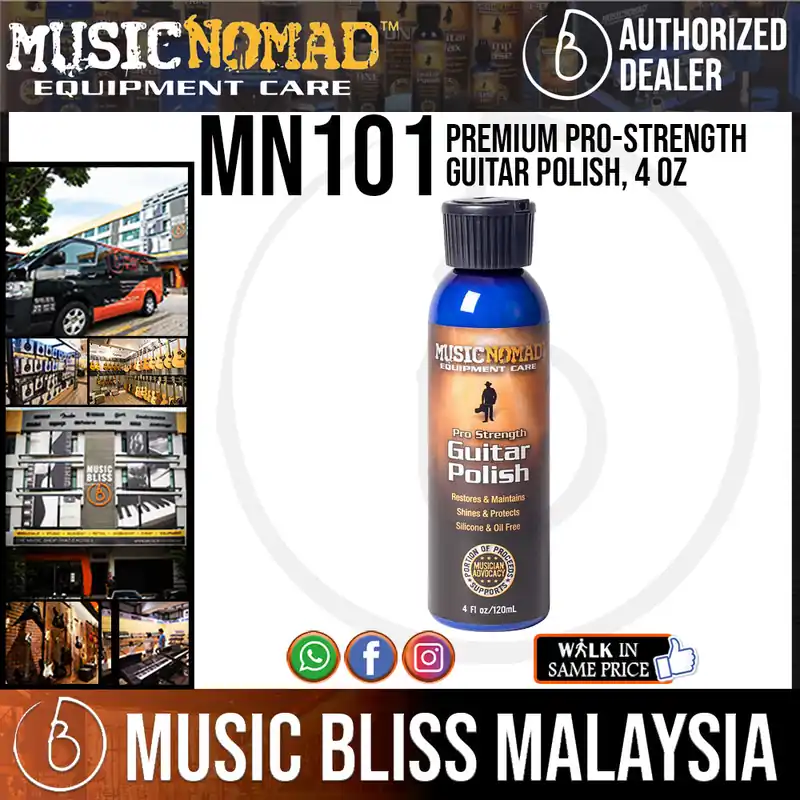 New Release Music Nomad MN101 Premium Pro-Strength Guitar Polish, 4 oz