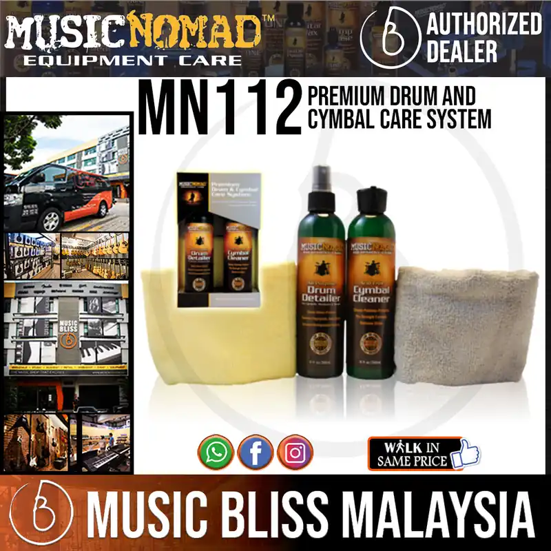 Free Returns Music Nomad MN112 Premium Drum and Cymbal Care System