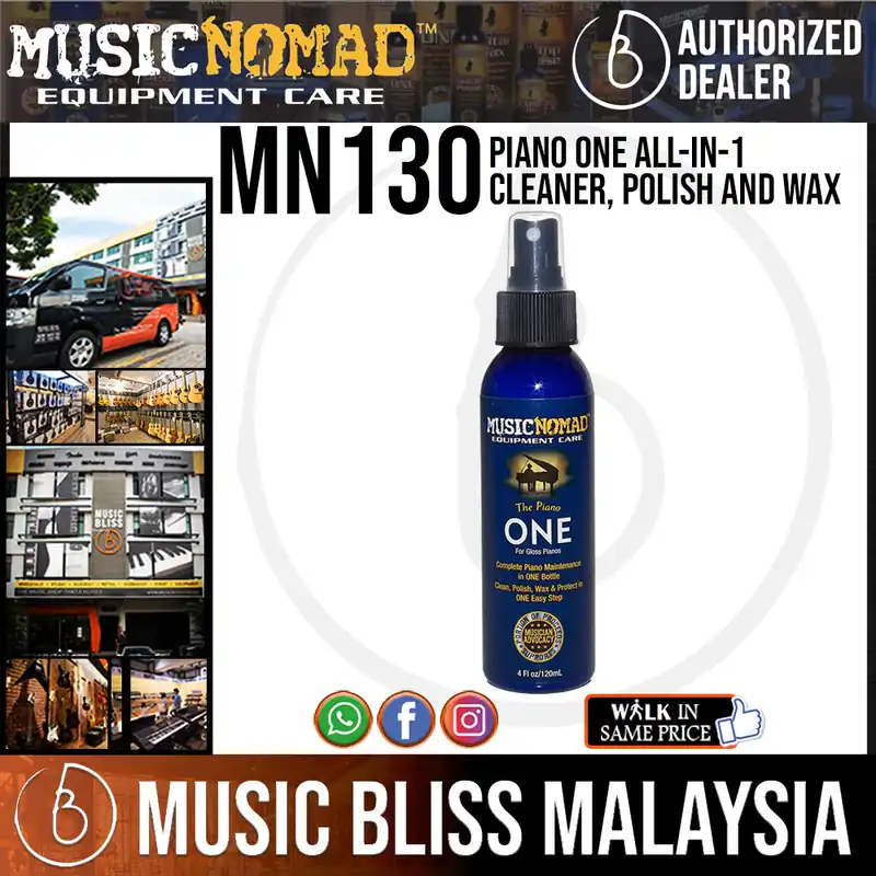 Luxury Music Nomad MN130 Piano ONE All-in-1 Cleaner, Polish and Wax for Gloss Piano, 4 oz.