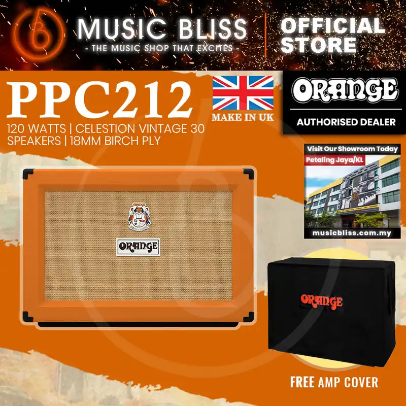 Certified Orange PPC212 - 120-watt 2x12" Cabinet - Orange (Made in UK)
