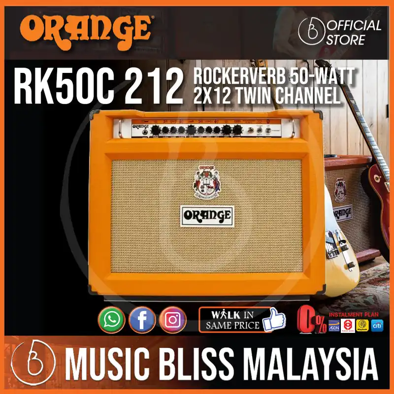 Buy Today Orange RK50C 212 Rockerverb 50-watt 2x12 Twin Channel Guitar Combo Amplifier