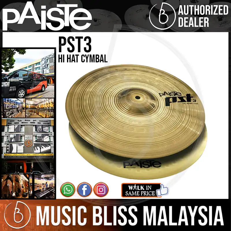 Paiste 14" PST 3 Hi-Hat Cymbals - 14 inch - Pair Crafted
