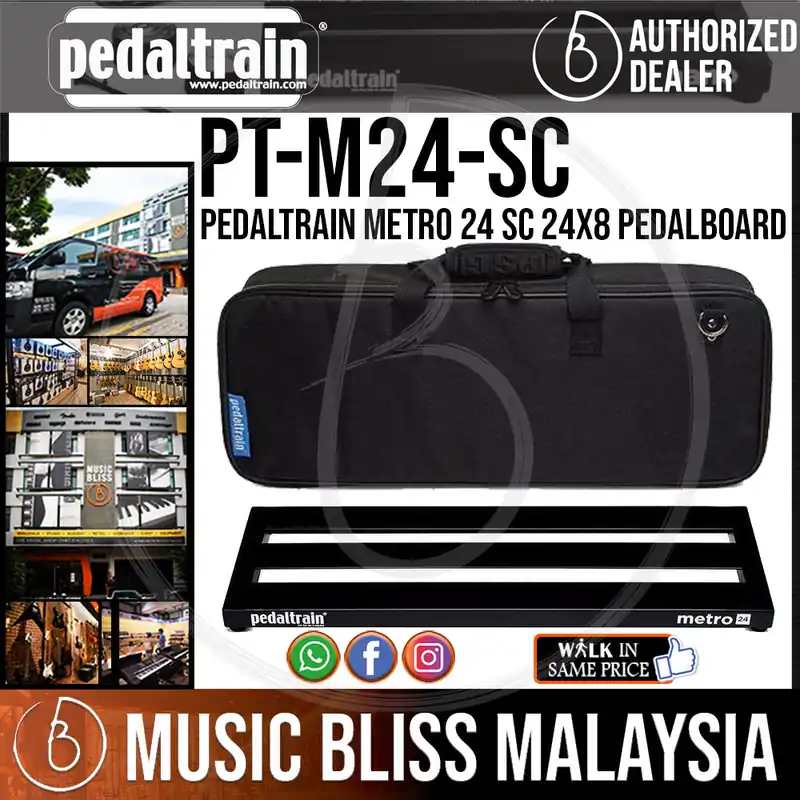 Free Returns Pedaltrain Metro 24 SC 24x8 Pedalboard with Soft Case