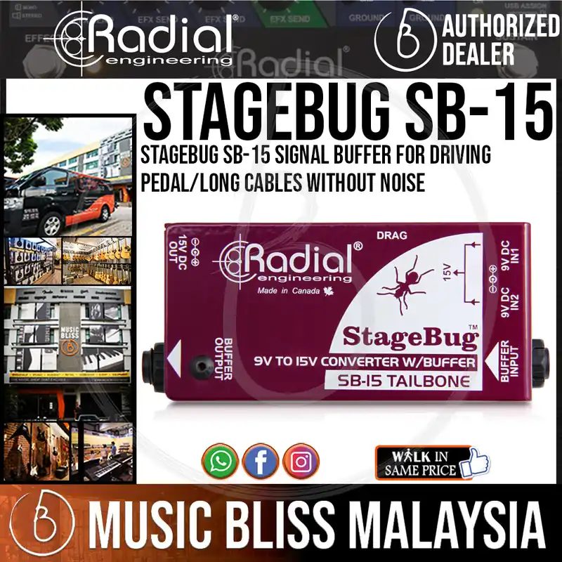 One Day Deal Radial Engineering StageBug SB-15 Signal Buffer For Driving Pedal/Long Cables without Noise