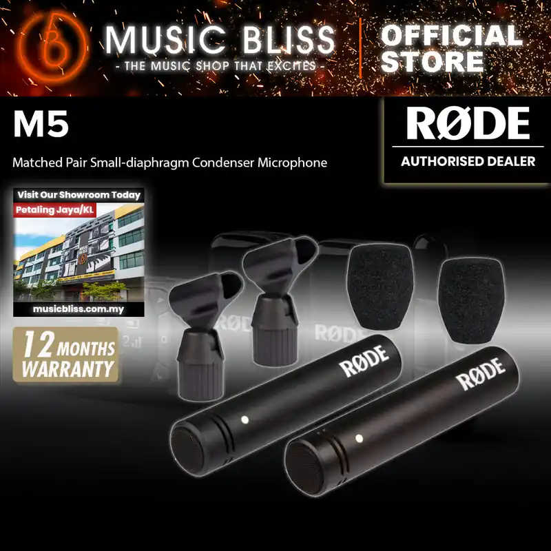 Weekend Sale Rode M5 Matched Pair Condenser Microphone 10 Years Warranty [Made in Australia]