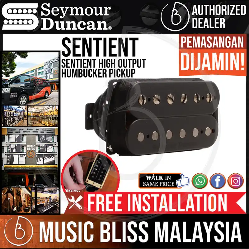Exclusive Offer Seymour Duncan Sentient High Output Humbucker Pickup - Black Neck [Free In-Store Installation]