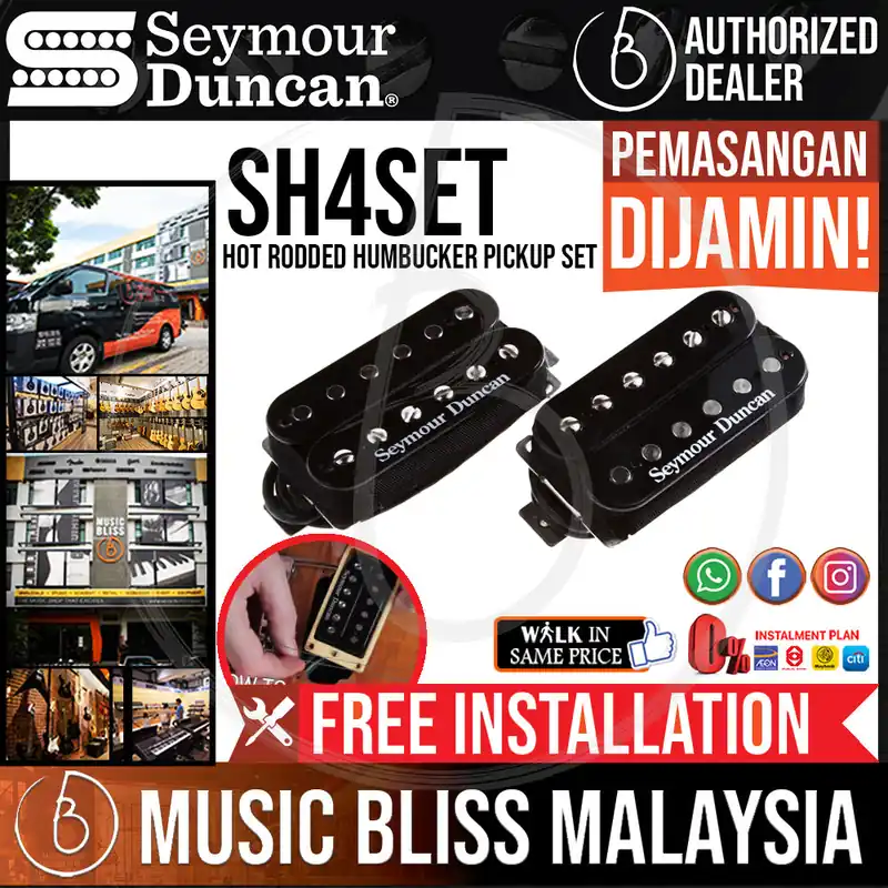 Hassle-Free Returns Seymour Duncan SH-4/SH-2 Hot Rodded Humbucker Pickup Set [Free In-Store Installation]