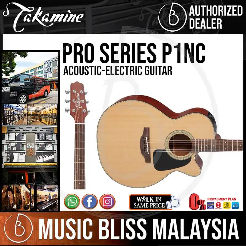 Holiday Sale Takamine P1NC - Natural Satin 6-string Acoustic-electric Guitar with Cedar Top