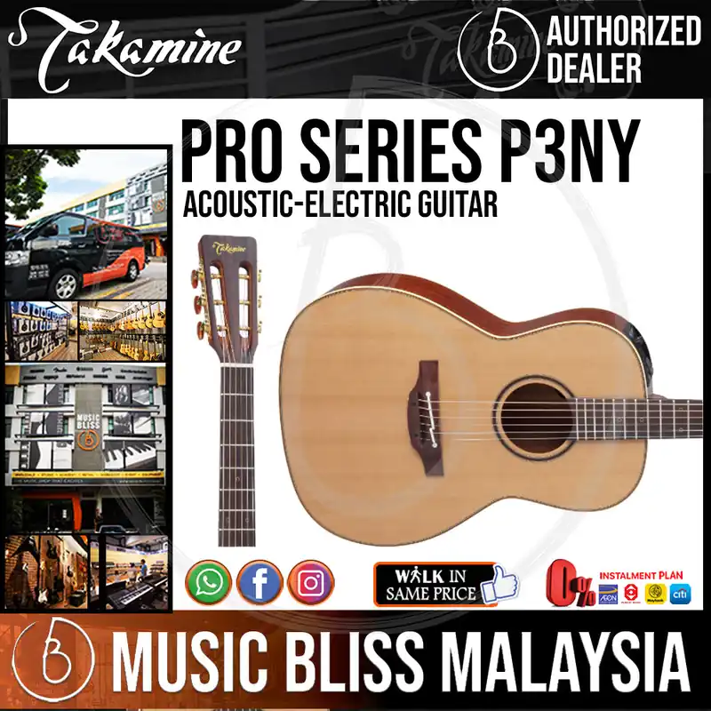 Direct From Factory Takamine P3NY - Natural Satin 6-string Acoustic-electric Guitar with Cedar Top