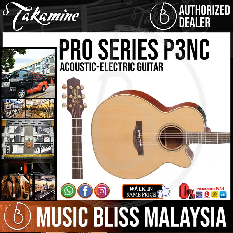 Best Price Takamine P3NC - Natural Satin 6-string Acoustic-electric Guitar with Solid Cedar Top