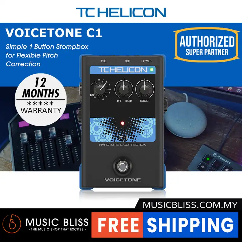 TC-Helicon VoiceTone C1 Hardtune and Pitch Correction Pedal Don’t Miss Out