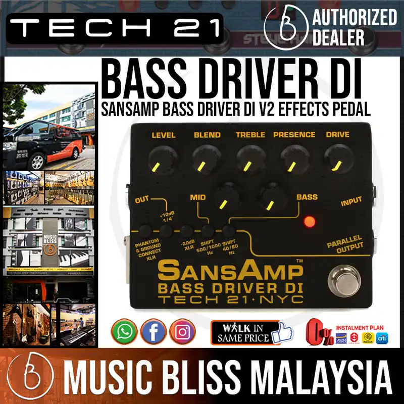 Modern Tech 21 SansAmp Bass Driver DI V2 Effects Pedal