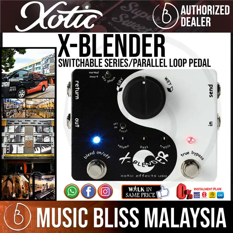 Direct From Manufacturer Xotic X-Blender Switchable Series/Parallel Loop Pedal