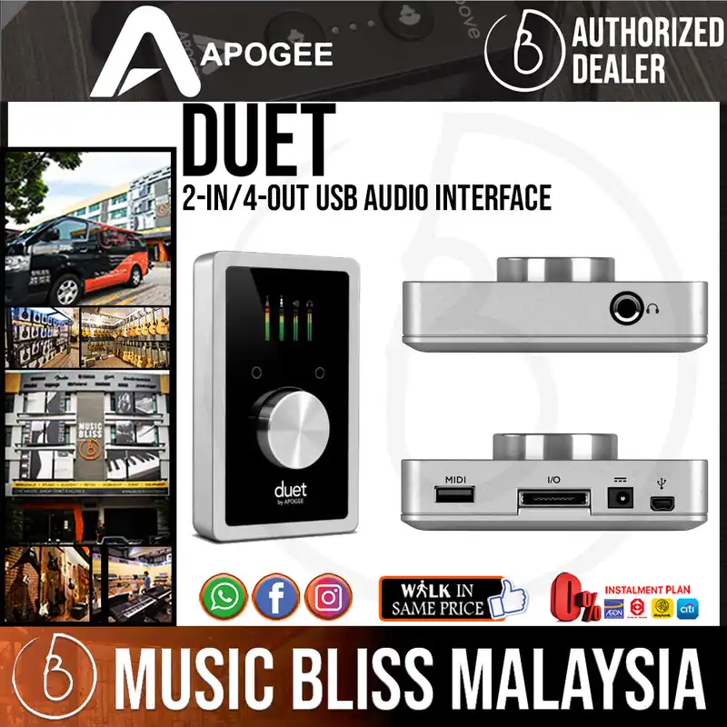 Apogee Duet for iPad and Mac 2 IN x 4 OUT USB Audio Interface New Release