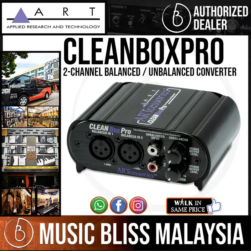 Time-Limited ART CLEANBoxPro 2-channel Balanced / Unbalanced Converter with XLR, RCA, and 1/8" I/O