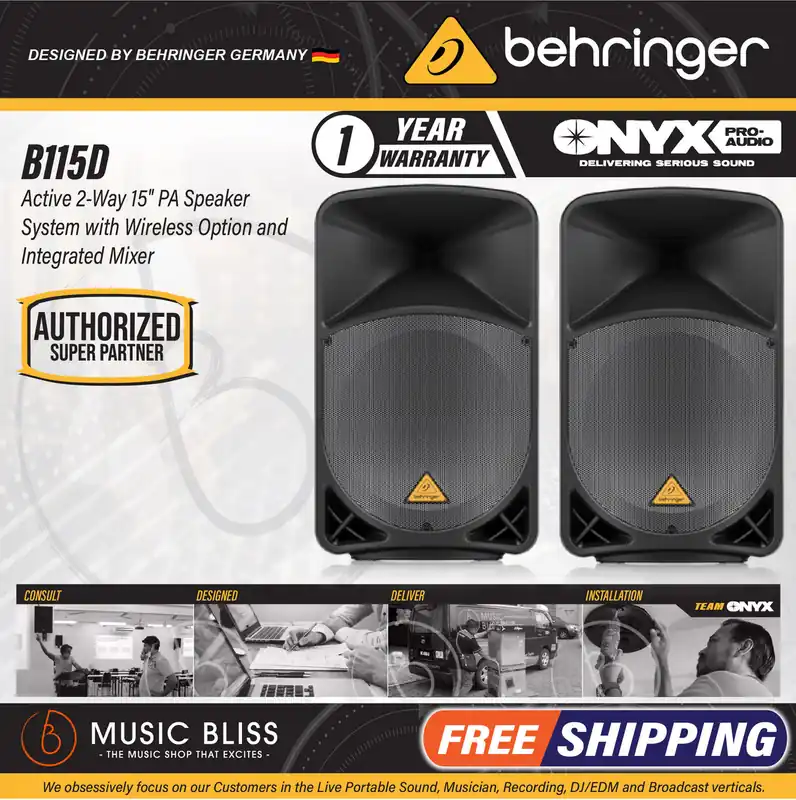 Editor’s Pick Behringer Eurolive B115D 1000-Watt 15" Powered Speaker - Pair