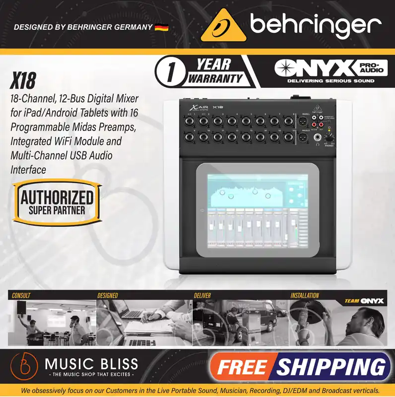 Affordable Behringer X Air X18 18-channel Tablet-controlled Digital Mixer