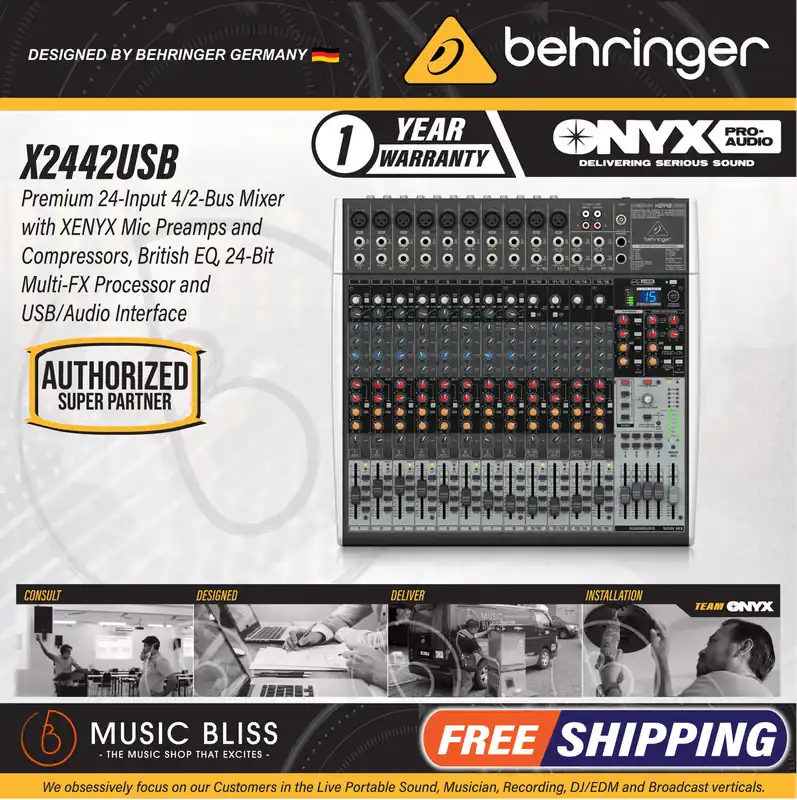 Top Rated Behringer XENYX X2442USB Mixer with USB and Effects