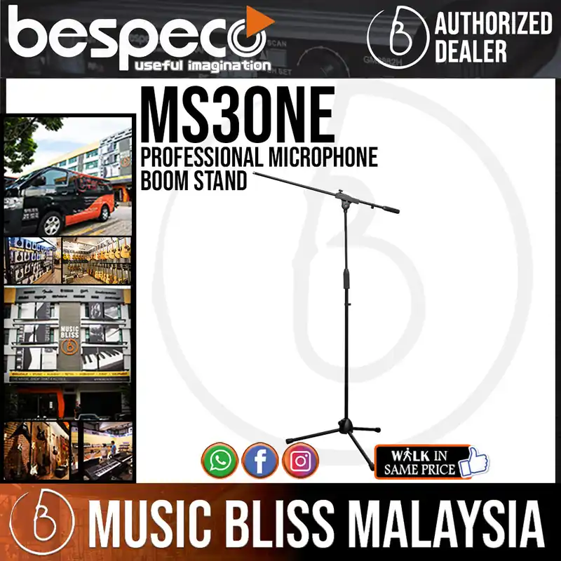 Original Bespeco MS30NE Professional Microphone Boom Stand