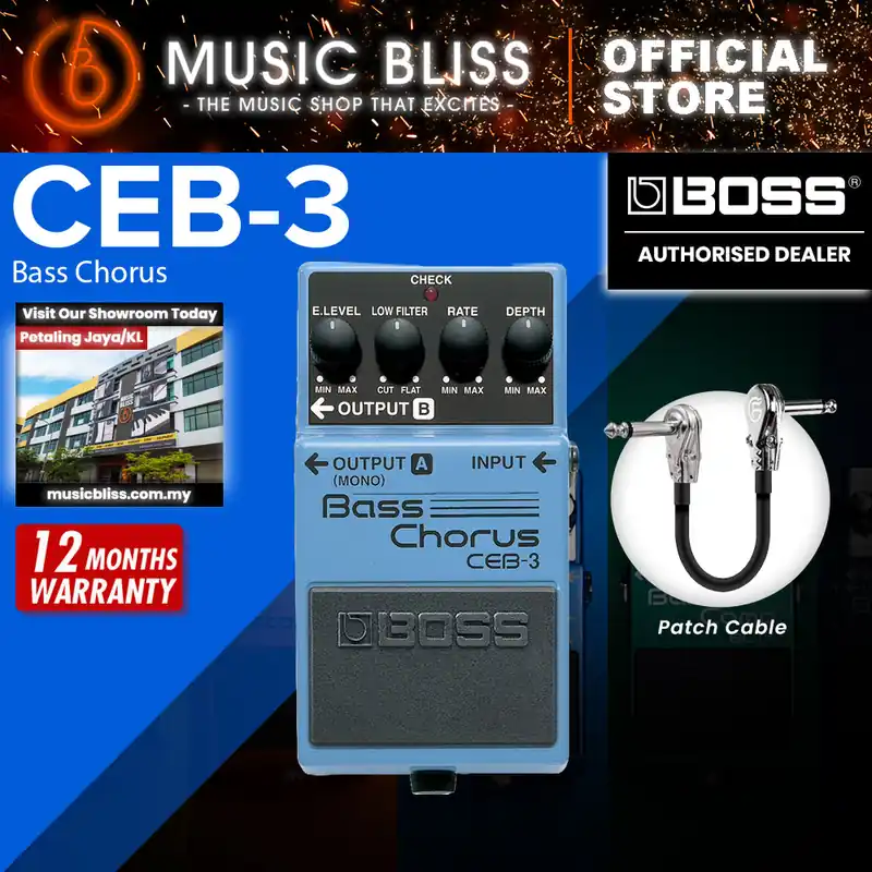 Boss CEB-3 Bass Chorus Guitar Effects Pedal Original