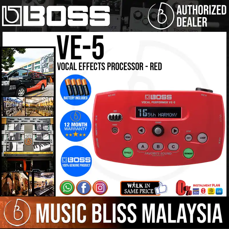 Best Seller Boss VE-5 Vocal Effects Processor - Red