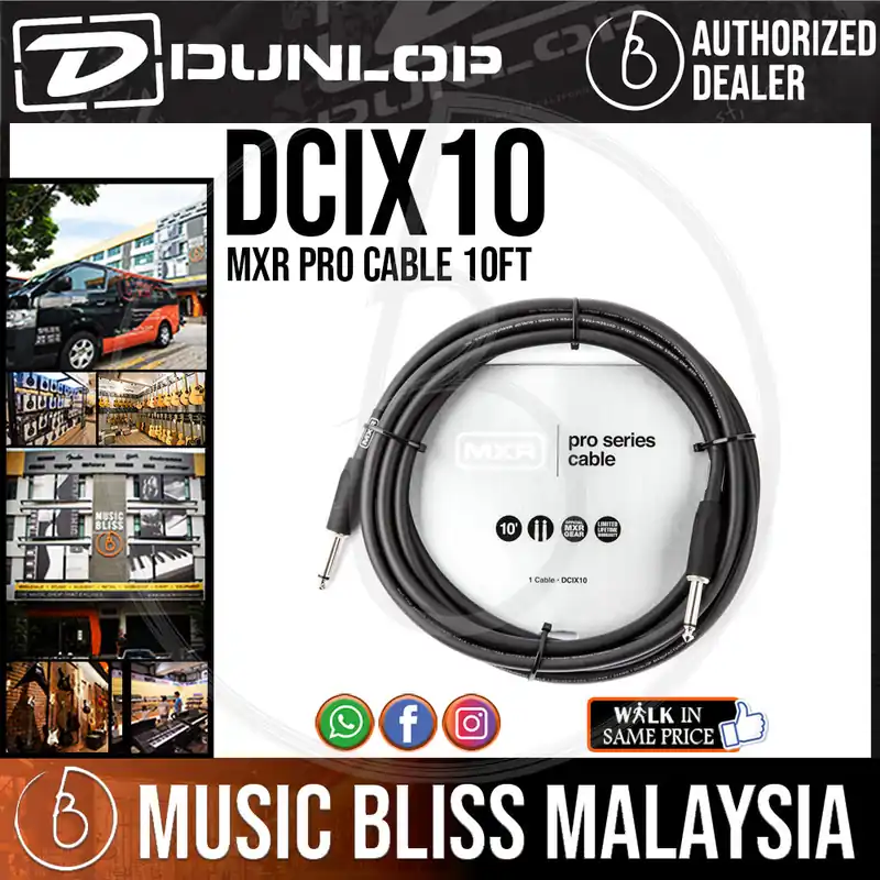 Exclusive Offer Jim Dunlop MXR DCIX10 10ft Pro Series Instrument Cable - Straight / Straight
