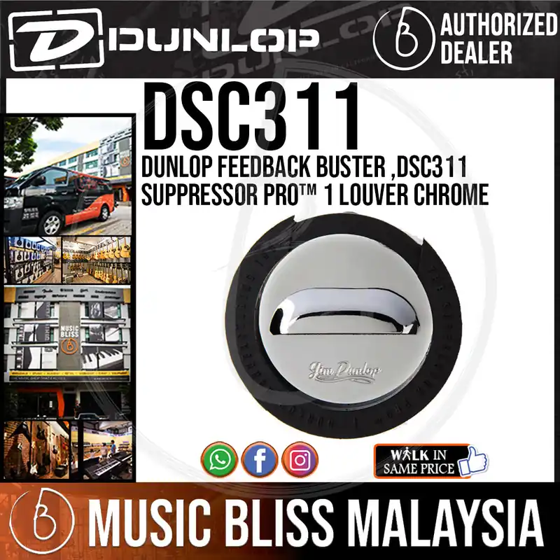 No Minimum Order Jim Dunlop DSC311 Suppressor Pro Soundhole Cover, 1 Louvre, Chrome