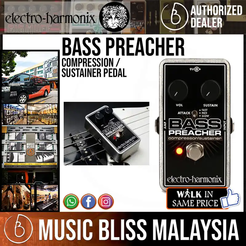 Buy Today Electro Harmonix Bass Preacher Compression / Sustainer Pedal