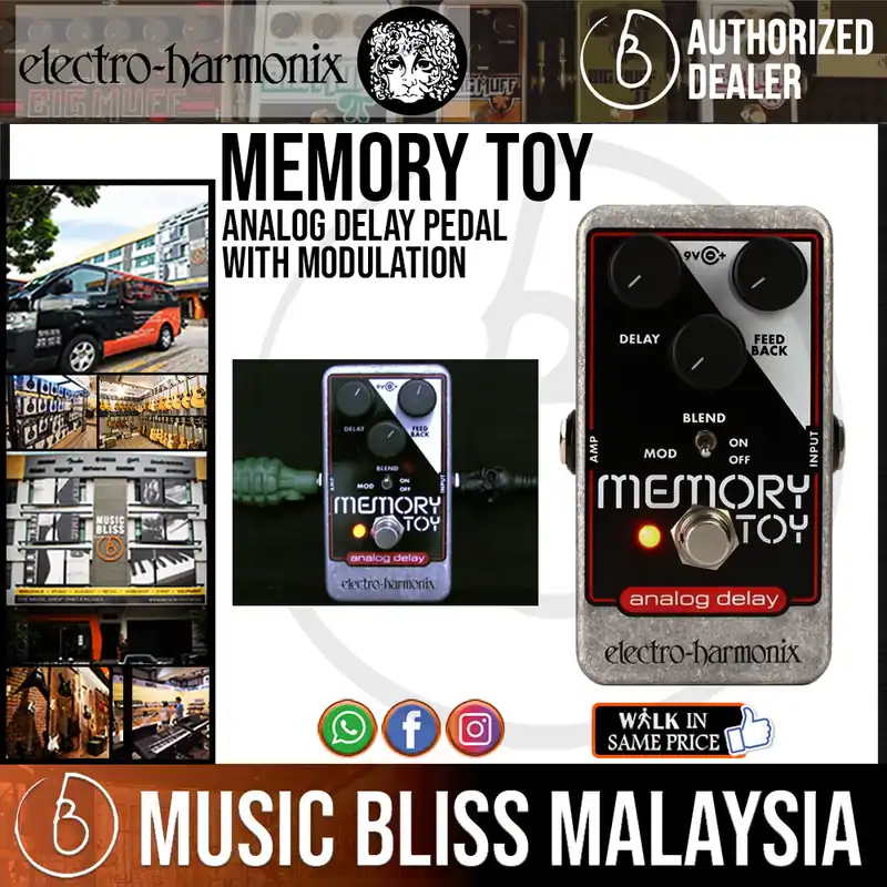 Authentic Electro Harmonix Memory Toy Analog Delay Pedal with Modulation