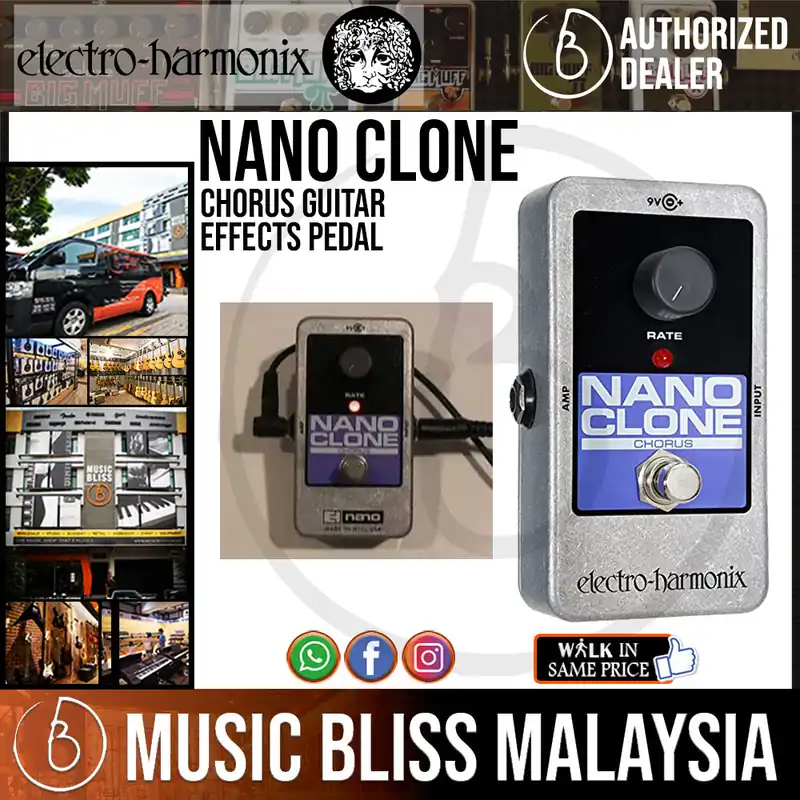 Electro Harmonix Nano Clone Chorus Guitar Effects Pedal Flash Sale