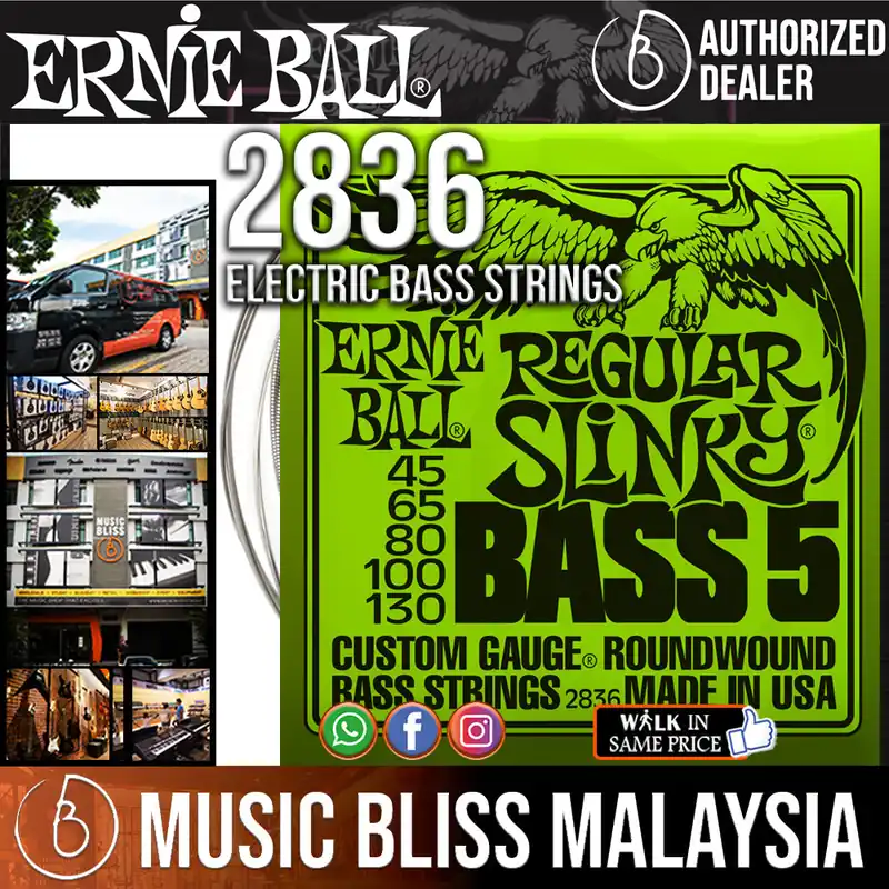 Budget Ernie Ball 2836 5-string Regular Slinky Nickel Wound Electric Bass Strings (45-130)