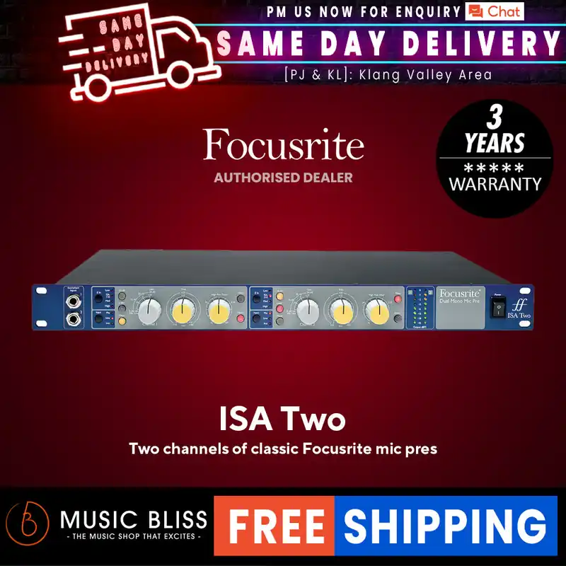 Hot Deal Focusrite ISA Two Dual Channel Preamplifier
