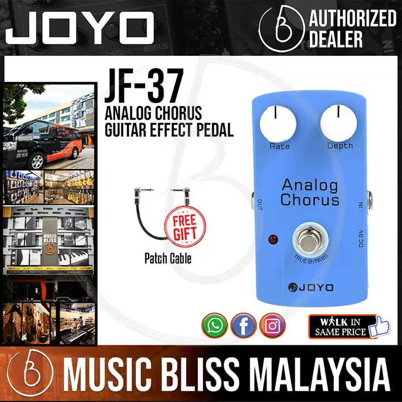 Joyo JF-37 Analog Chorus Guitar Effect Pedal with Free Patch Cable Must Have