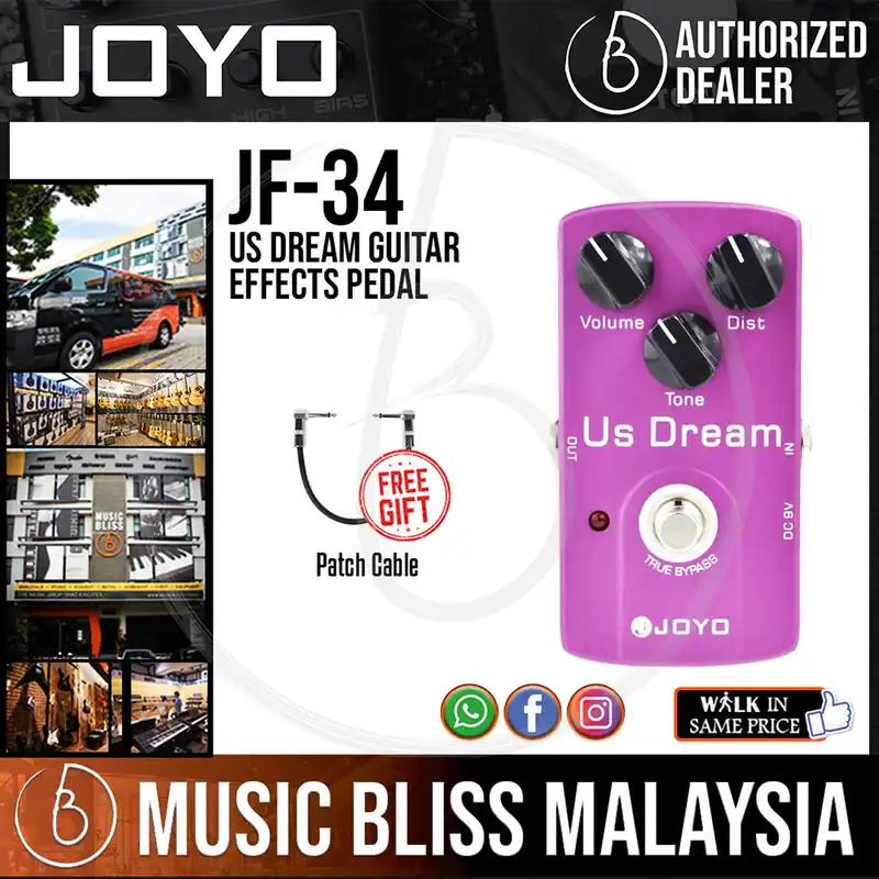 Save Now Joyo JF-34 US Dream Guitar Effects Pedal with Free Patch Cable