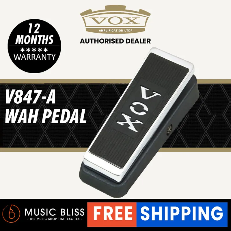 Vox V847 Wah-Wah Guitar Effects Pedal Free Returns