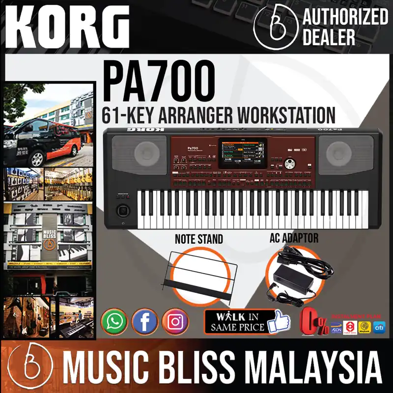 Korg Pa700 61-key Arranger Workstation with 0% Instalment Save Now