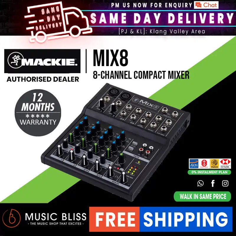 Buy Direct Mackie Mix8 Mixer 6-input Desktop Mixer