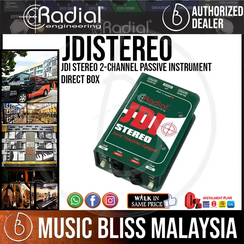 Flash Sale Radial Engineering JDI Stereo 2-channel Passive Instrument Direct Box